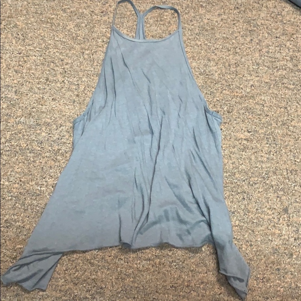 gray flowy halter top
